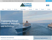 Tablet Screenshot of olympusmarinegroup.com